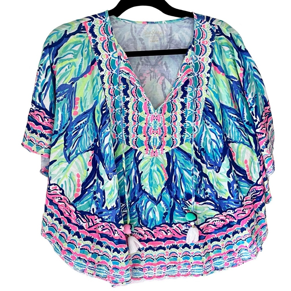 Lilly Pulitzer Poncho Blouse Size XXS/XS